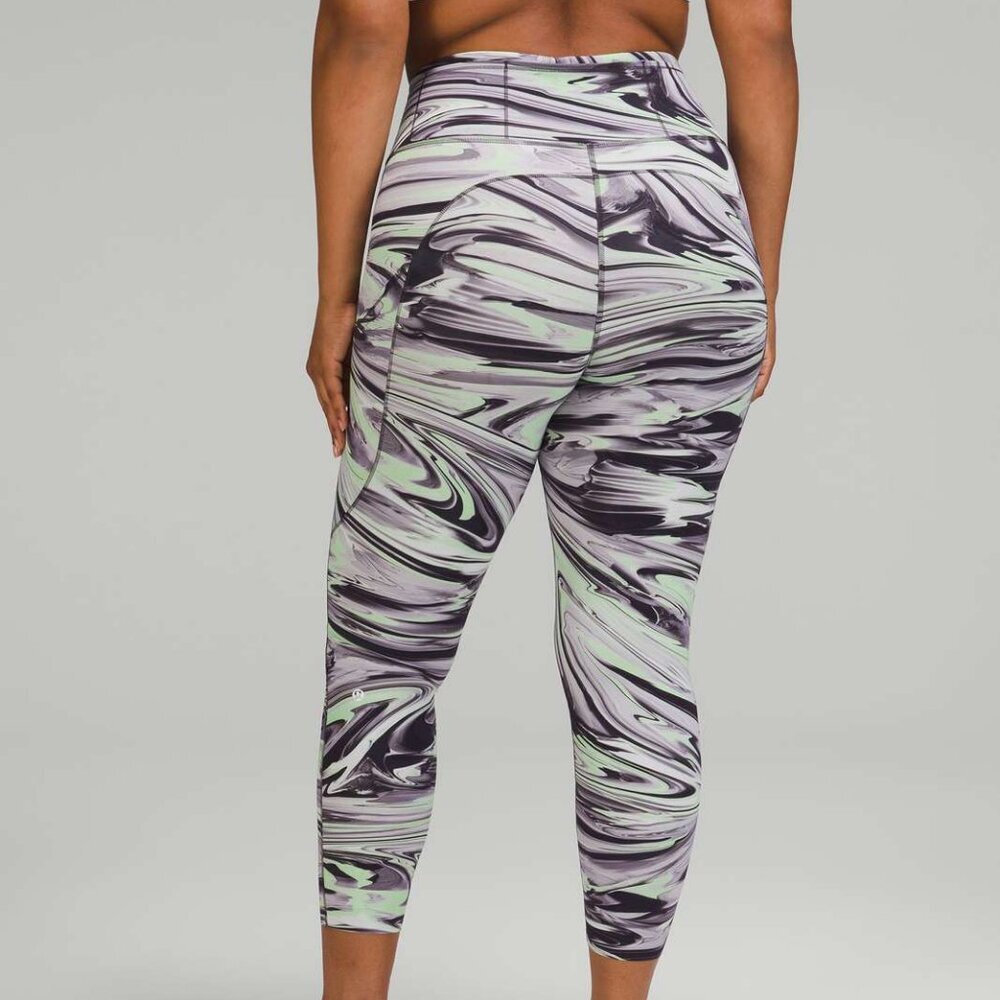 Lululemon Paint Glide Warp Multi Fast and Free High-Rise Tight 25" 2 - Picture 1 of 5